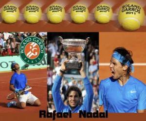 Puzle Rafael Nadal, campeão de Roland Garros 2011