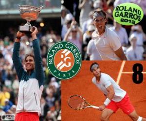 Puzle Rafael Nadal, campeão de Roland Garros 2013