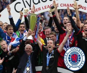 Puzle Rangers FC, Glasgow Rangers, campeão da Liga Escocesa de Futebol 2010-2011 
