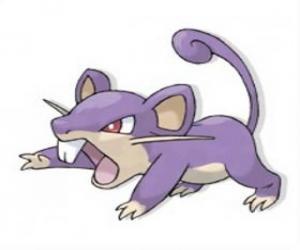 Puzle Rattata - Pokémon tipo Normal, rato de ataque rápido