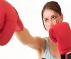 Boxe ou pugilismo - Rosto de uma boxeadora