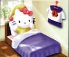 Hello Kitty au lit
