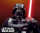 Darth Vader com seu sabre de luz