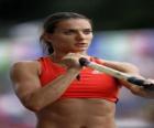 Yelena Isinbayeva pronto para saltar