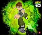 Ben 10 na corrida com o Omnitrix no seu pulso