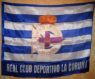 Bandeira do Deportivo de La Coruña, com suas cores azuis e brancos