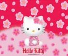 Hello Kitty com flores