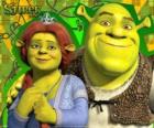 Shrek e Fiona apaixonados e muito felizes