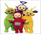 Os Teletubbies: Laa-Laa, Tinky Winky, Po e Dipsy