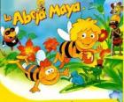 Maya the Bee e seu amigo Willi sob o olhar de Flip e outros personagens