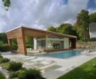 Moderna casa de família com piscina