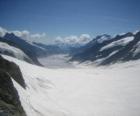 Alpes suíços Jungfrau-Aletsch, na Suíça.