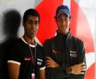 Karun Chandhok e Bruno Senna, os pilotos da Hispania Racing