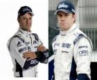 Rubens Barrichello e Nicolas Hulkenberg, piloto da equipe Williams F1