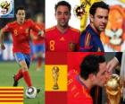 Xavi Hernandez (O bastão) meia da seleção espanhola