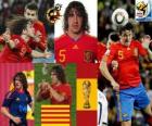 Carles Puyol (O chefe da Espanha), a defesa da equipe espanhola