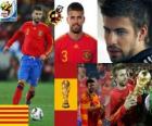 Gerard Pique (O dandy de Espanha), a defesa da equipe espanhola