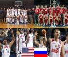 Estados Unidos - a Rússia, quarto até final de 2010 FIBA World Championship na Turquia