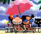 Pucca, Garu e Mio gato na praia