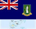 Bandeira das Ilhas Virgens Britânicas, território britânico ultramarino nas Caraíbas o no Caribe
