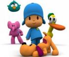 Pocoyo e seus amigos Pato, Elly, Loula e Sonequita ou Ave dorminhoca