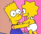 Bart cuidando de sua irmã Maggie