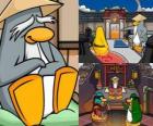 Sensei é um pingüim que vivem muito sábio no Dojo e os ensina a ser pingüins ninja