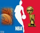 Logo da NBA, liga profissional de basquete dos Estados Unidos da América