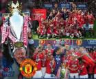 Manchester United, campeão da liga de futebol Inglês. Premier League 2010-2011