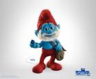 Papai Smurf é o mais velho eo líder da aldeia Smurf - Os Smurfs, filme -