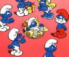 Smurfs várias, pelo Bebê Smurf