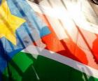 Bandeira do Sudão do Sul ou ou Sudão Meridional 