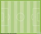 Campo de futebol, Campo de jogo do futebol. O campo de futebol é uma área retangular. As dimensões do rectângulo são de 90 a 120 metros de comprimento e de 45 a 90 metros de largura