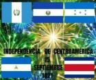 Independência da América Central, 15 set 1821. Comemoração da independência da Espanha no actuais países de Guatemala, Honduras, El Salvador, Nicarágua e Costa Rica