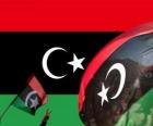 Bandeira da Líbia. Com o triunfo da rebelião de 2011 foi recuperada da bandeira 1951