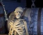 Esqueleto na noite de Halloween
