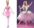 Bailarina Barbie com dois vestidos diferentes