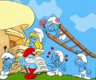 Todos os Smurfs estão no amor com Smurfette