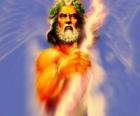 Zeus, o deus grego do céu e os trovões e rei dos deuses olímpicos
