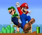 Mario e seu irmão Luigi, os mais famosos encanadores