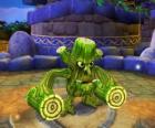 Skylander Stump Smash, a criatura martelo tem troncos em vez de braços. Skylanders Vida