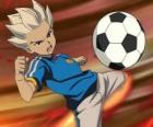 Shuya Gouenji ou Axel Blaze, o atacante e artilheiro da equipe de Raimon na aventuras de Inazuma Eleven