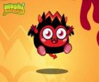 Diavlo. Moshi Monsters. Um diabinho com asas, chifres e cauda