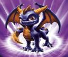 Skylander Spyro, o dragão é um adversário formidável que pode voar e disparar fogo de sua boca. Skylanders Magia