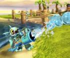 Skylander Gill Grunt, uma criatura que nunca deixa escapar sua presa. Skylanders Água