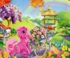 My little Pony rodeado por flores