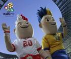 Slavek e Slavko as mascotes do UEFA EURO 2012 Polónia - Ucrânia