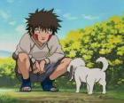 Kiba Inuzuka e seu cão e melhor amigo Akamaru fazem parte da Equipe 8