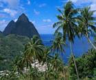 Os Pitons, ilha de Santa Lucia