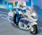 Motocicleta de polícia Playmobil